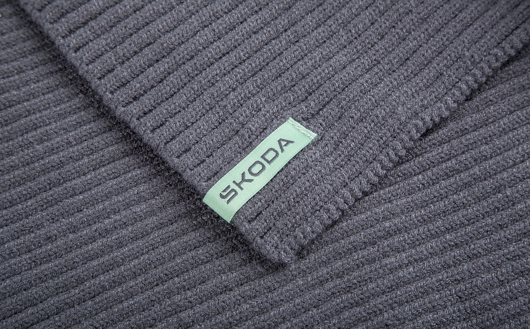 Zestaw czapka i szalik szary